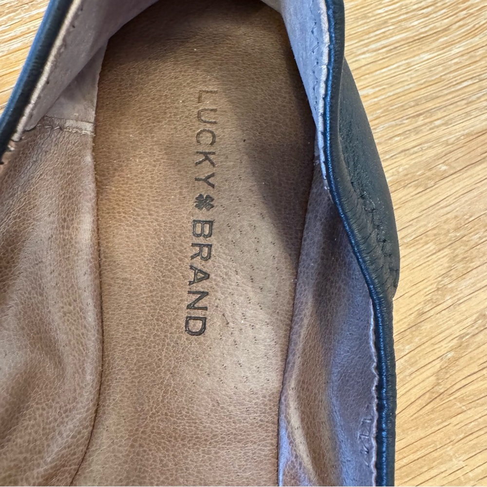 Lucky Brand Black Leather Flats - Picture 2 of 7